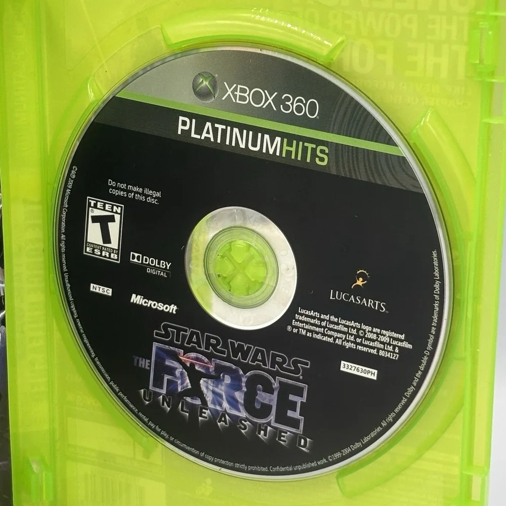 Star Wars The Force Unleashed Platinum Hits Complete Microsoft Xbox 360 CIB‎